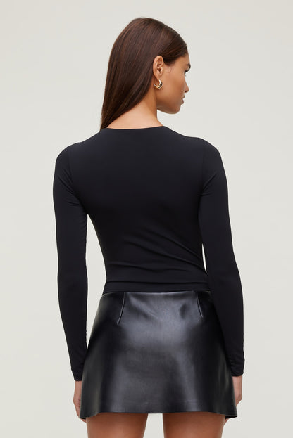 Sculpt Crewneck Bodysuit Black - Dynamite