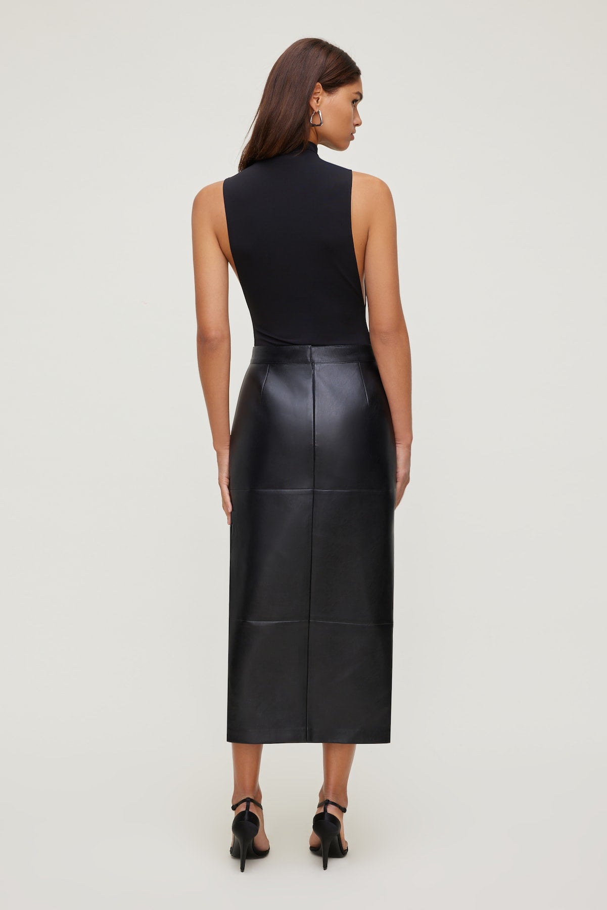 Sculpt Mock Neck Sleeveless Bodysuit Black - Dynamite