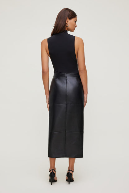 Sculpt Mock Neck Sleeveless Bodysuit Black - Dynamite