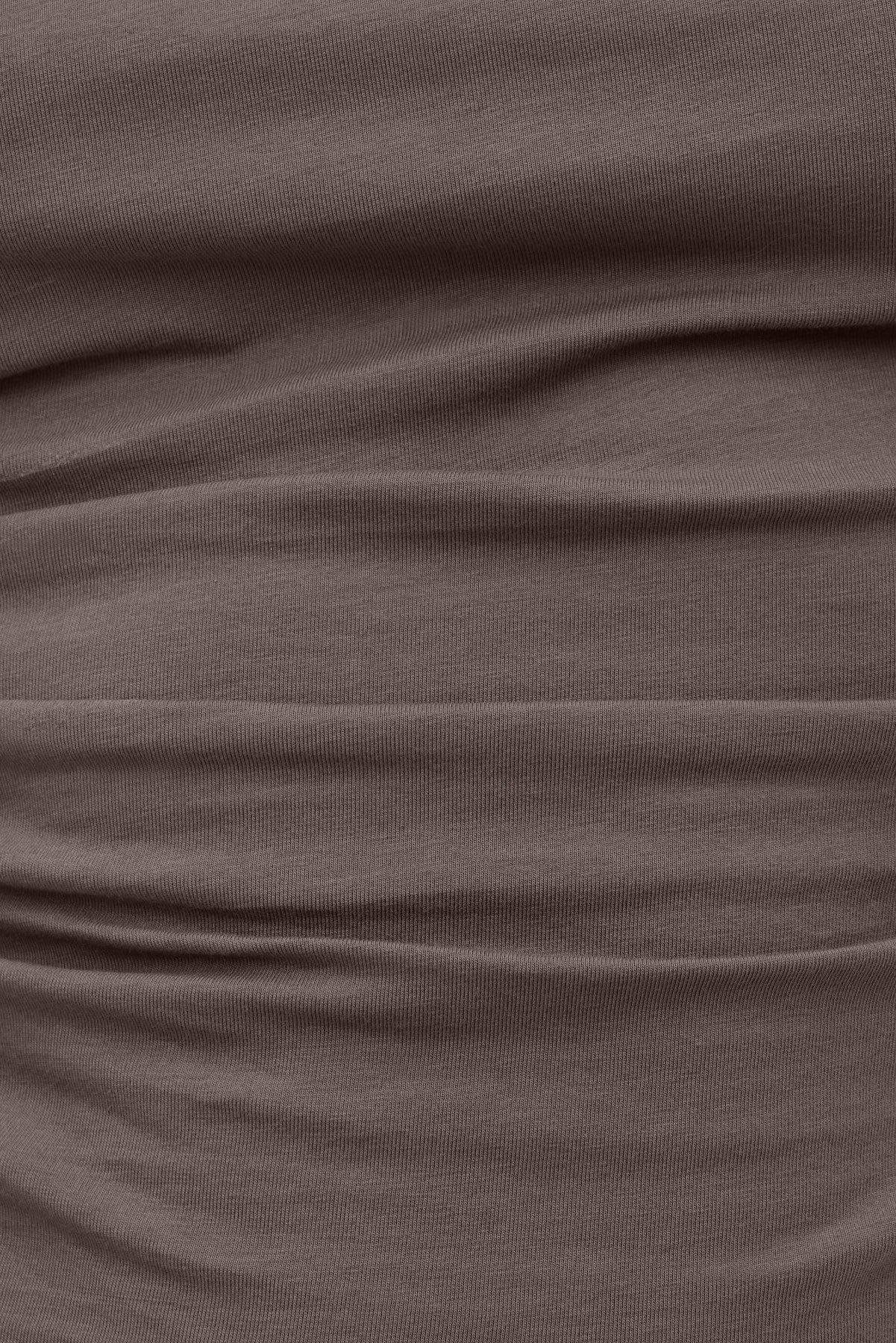 Andrea Shirred Jersey T Shirt Brown - Dynamite
