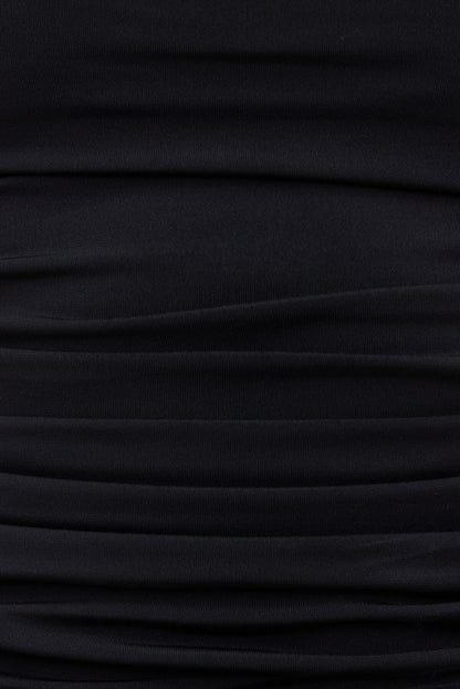 Sculpt Shirred T Shirt Black - Dynamite