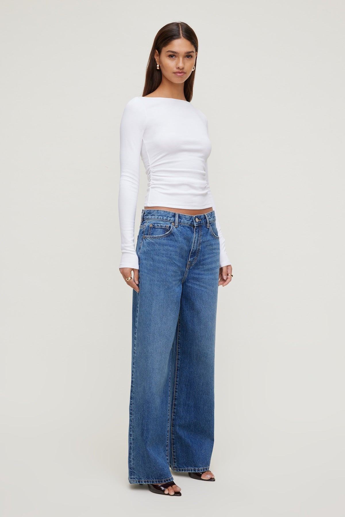 Stella Long Sleeve T Shirt White - Dynamite