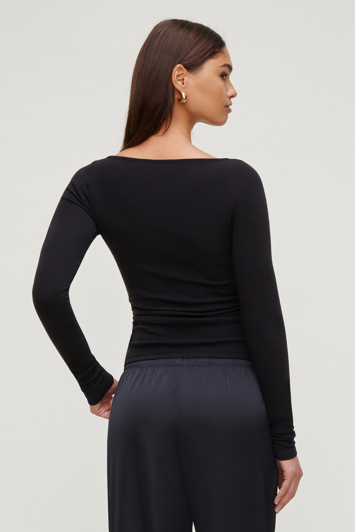 Stella Long Sleeve T Shirt Black - Dynamite
