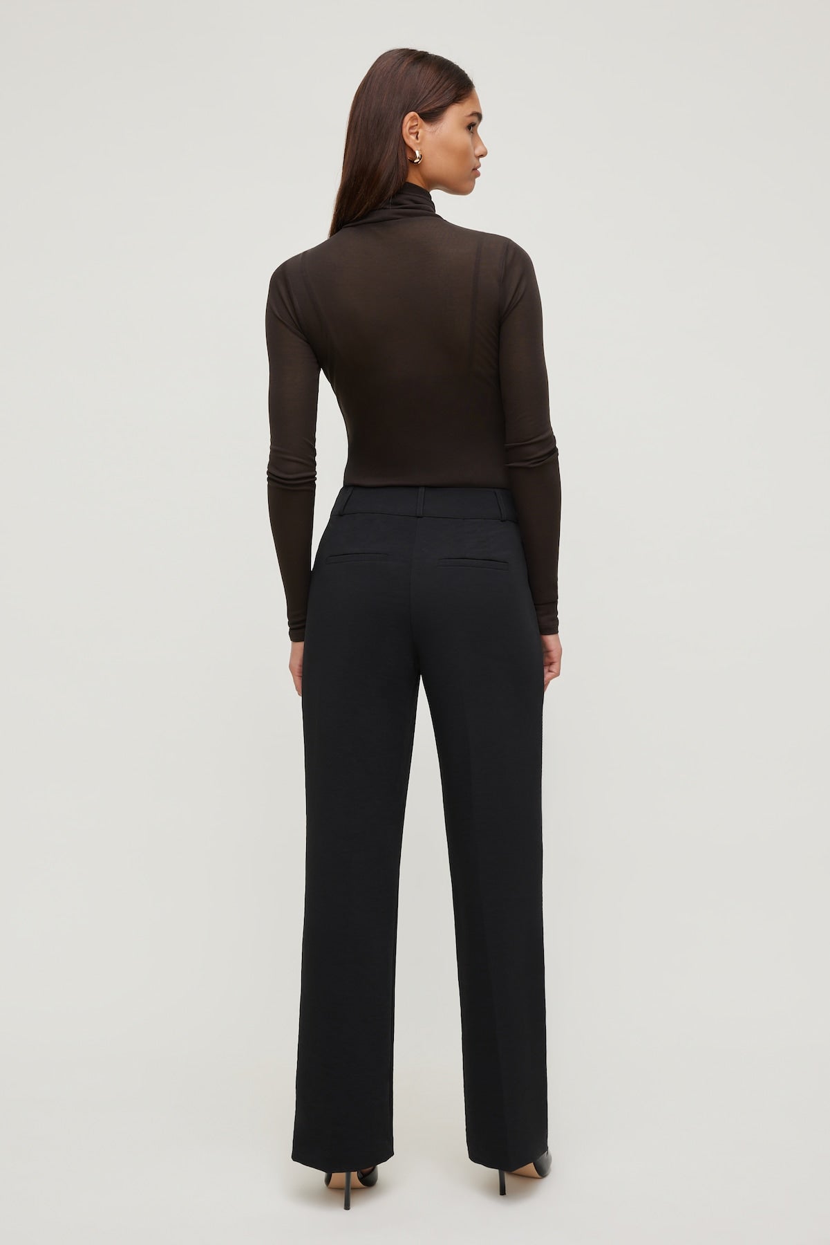 Sheer Layered Cami and Turtleneck Brown - Dynamite