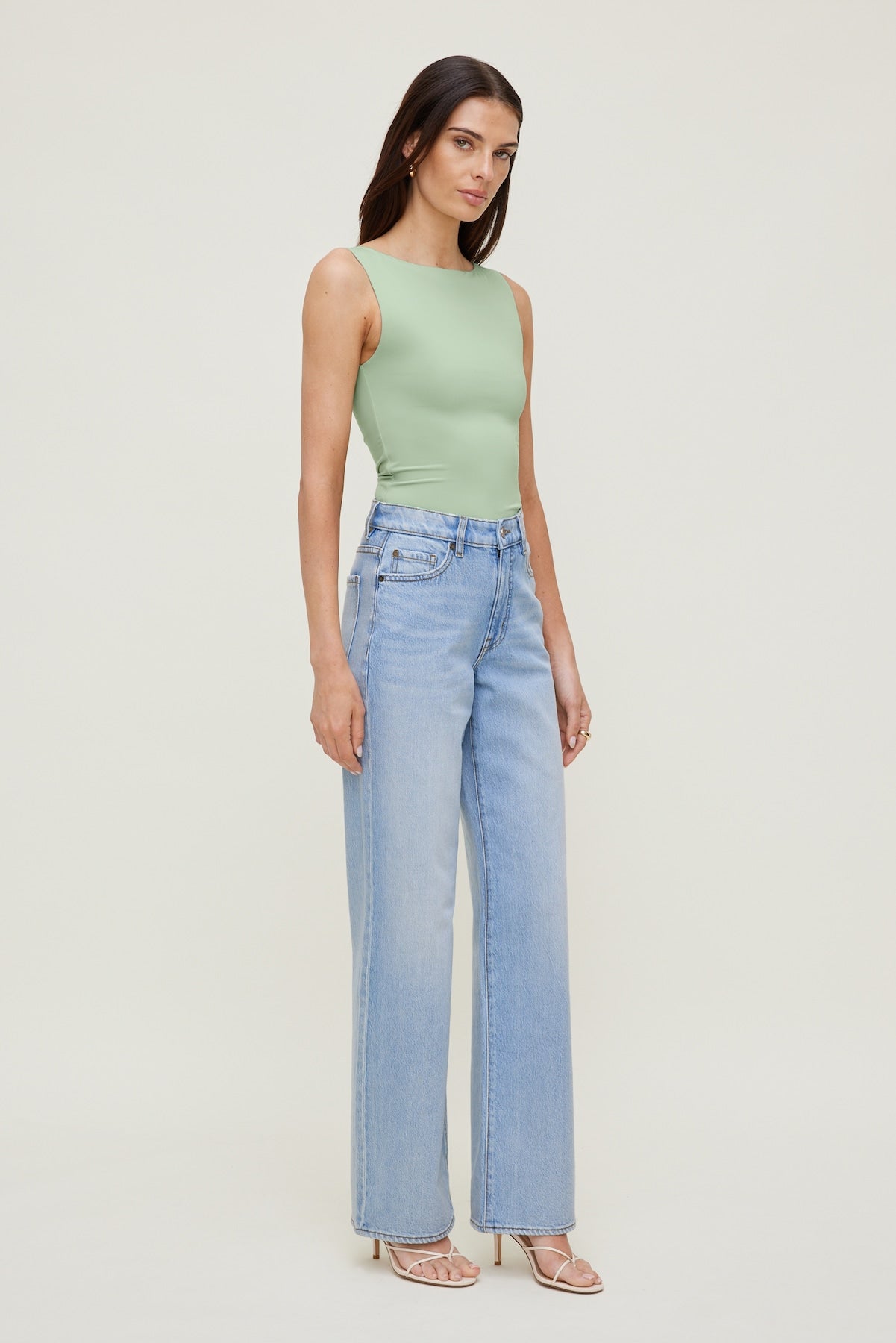 Nola Sculpt Tank Top Green - Dynamite