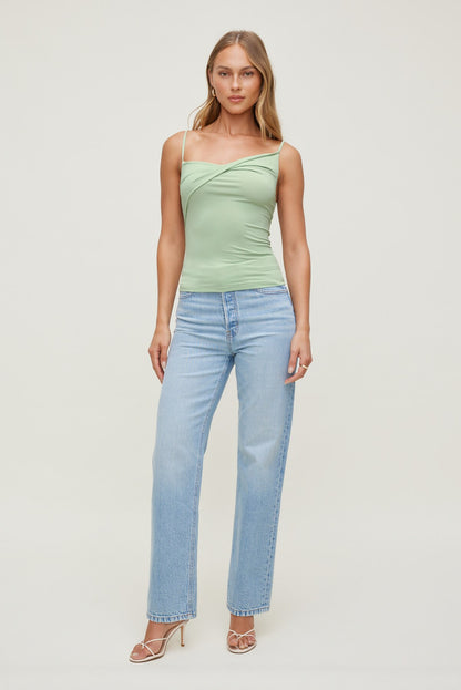 Twisted Cami Top Green - Dynamite