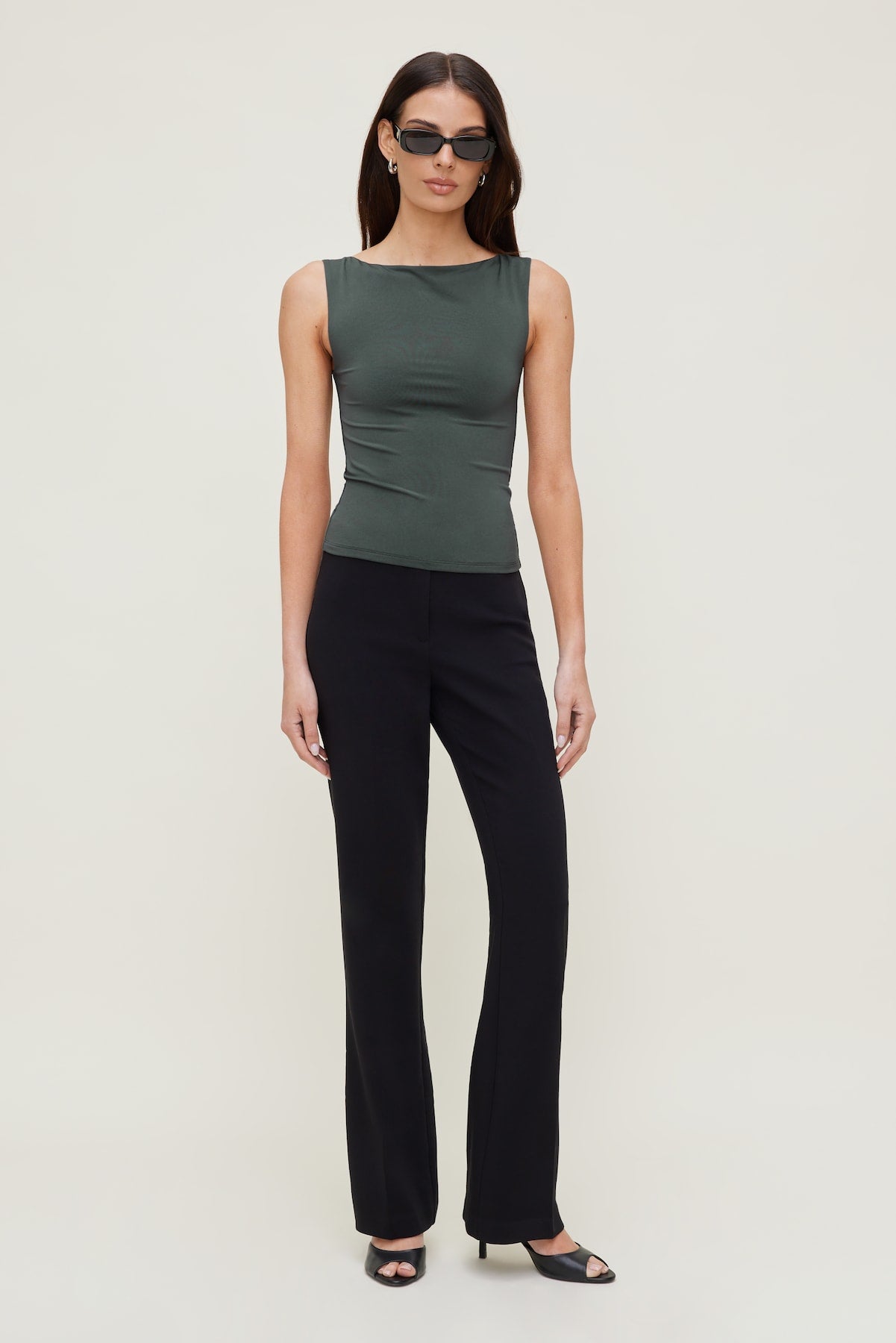 Nola Sculpt Tank Top Green - Dynamite