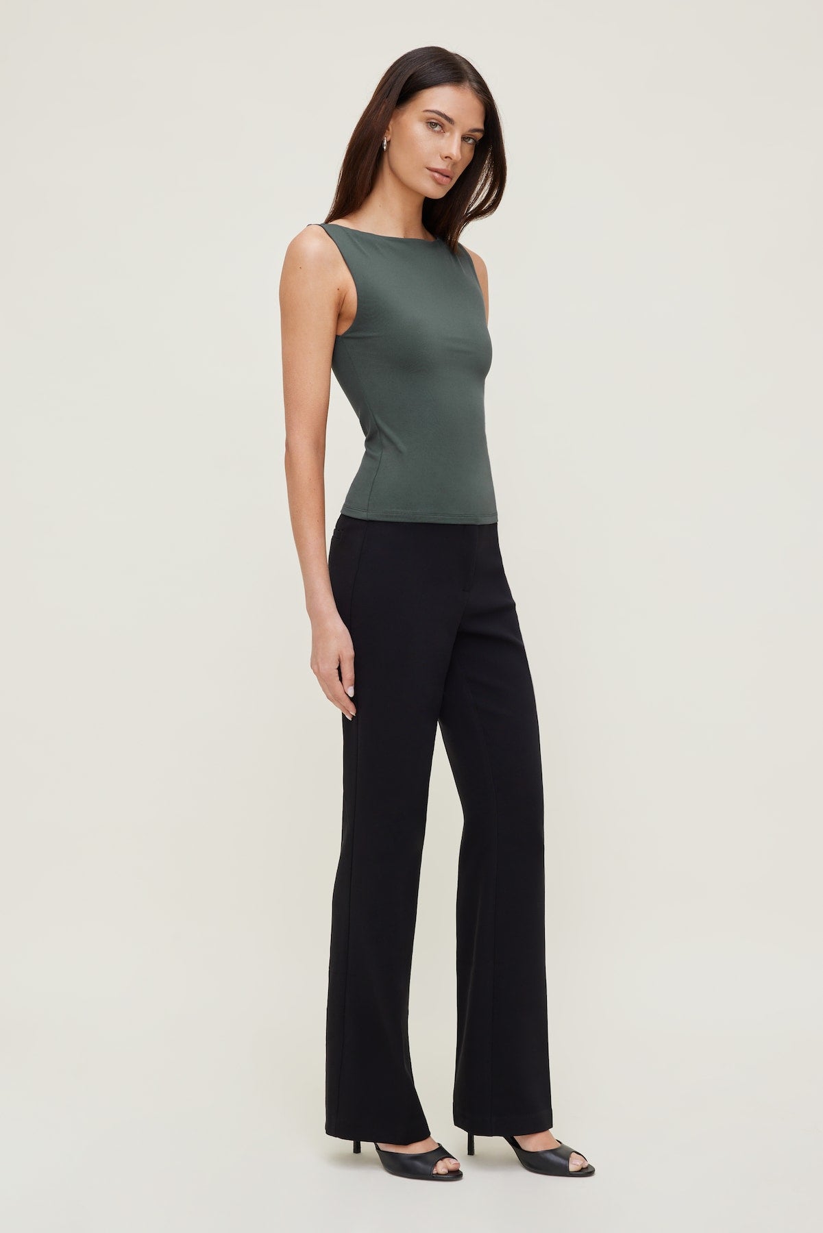 Nola Sculpt Tank Top Green - Dynamite