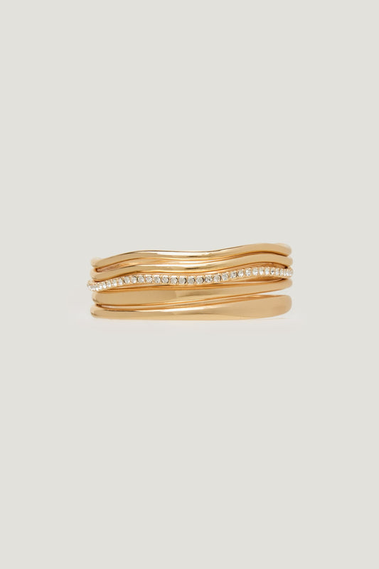 5 Pack Gem Bangles Yellow - Dynamite