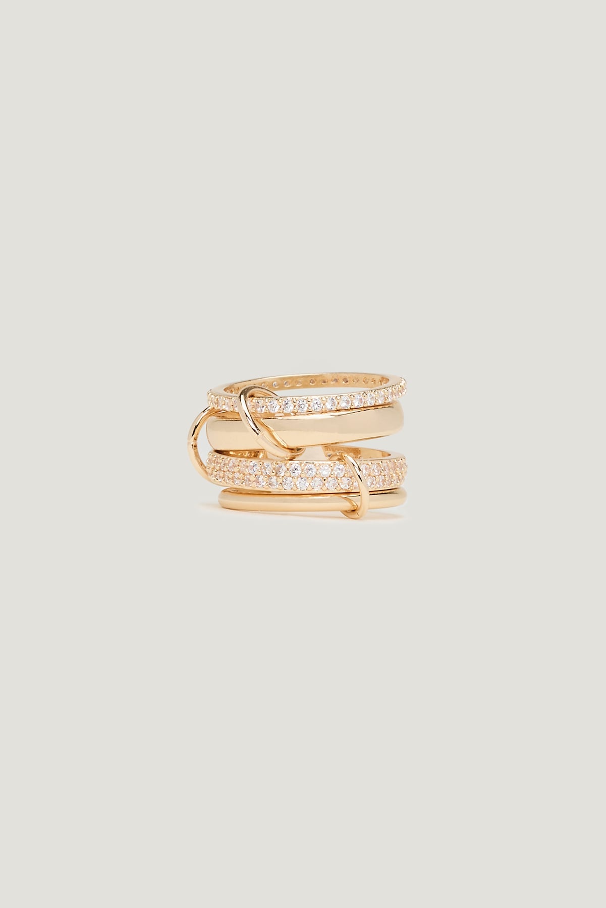 4-Pack Stackable Gem Rings White - Dynamite