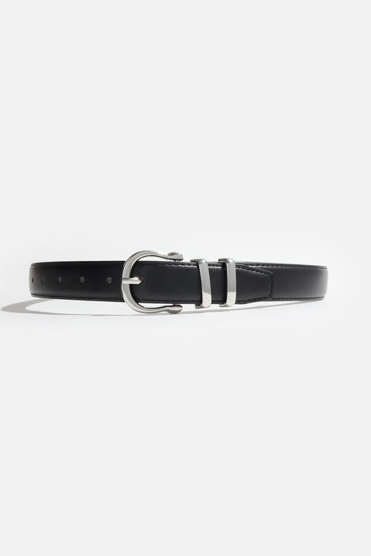 Classic Faux Leather Belt Black - Dynamite