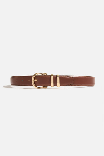 Classic Faux Leather Belt Brown - Dynamite