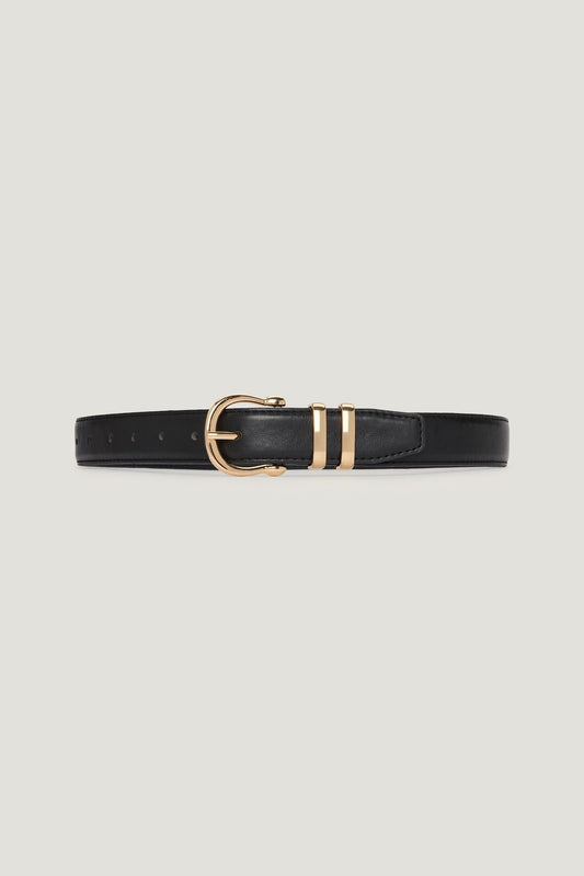 Classic Faux Leather Belt Black - Dynamite