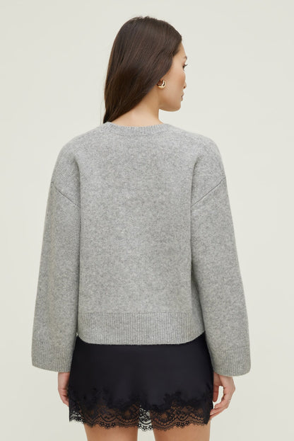 Relaxed V Neck Cardigan Gray - Dynamite