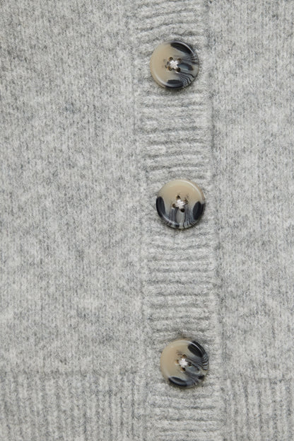 Relaxed V Neck Cardigan Gray - Dynamite