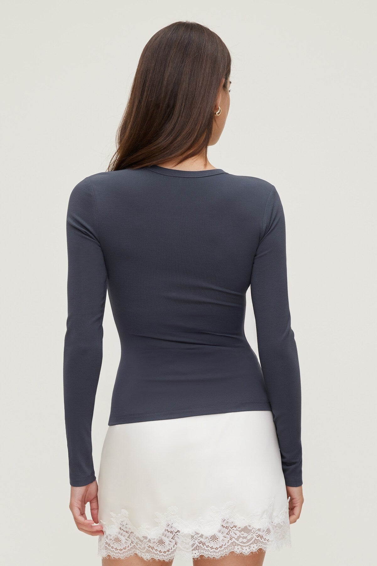 Rumi Long Sleeve T Shirt Blue - Dynamite