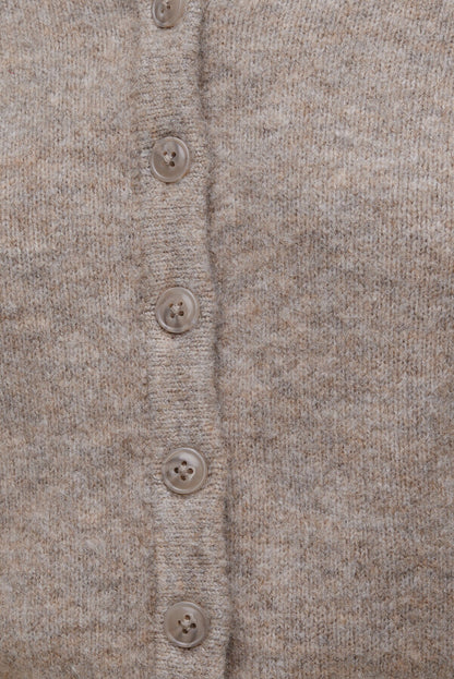 Rebecca Crewneck Cardigan Brown - Dynamite