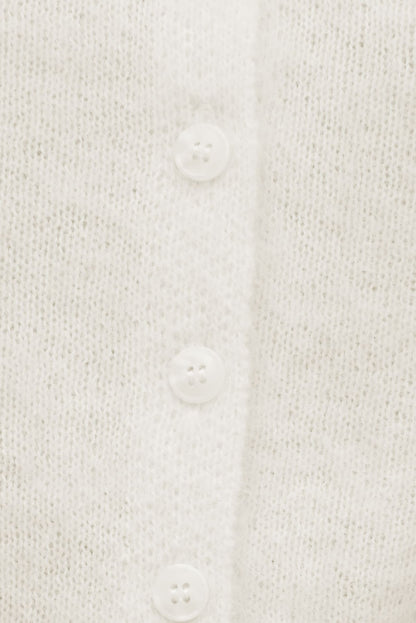 Premium Mohair Short Sleeve Cardigan White - Dynamite