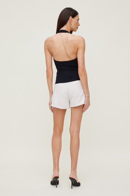 Halter Sweater Tank Top Black - Dynamite