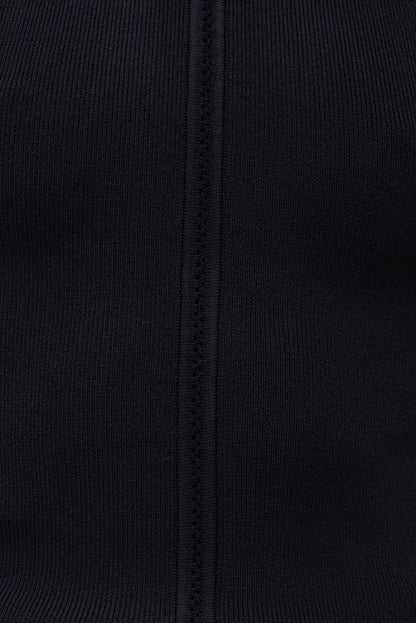 Halter Sweater Tank Top Black - Dynamite
