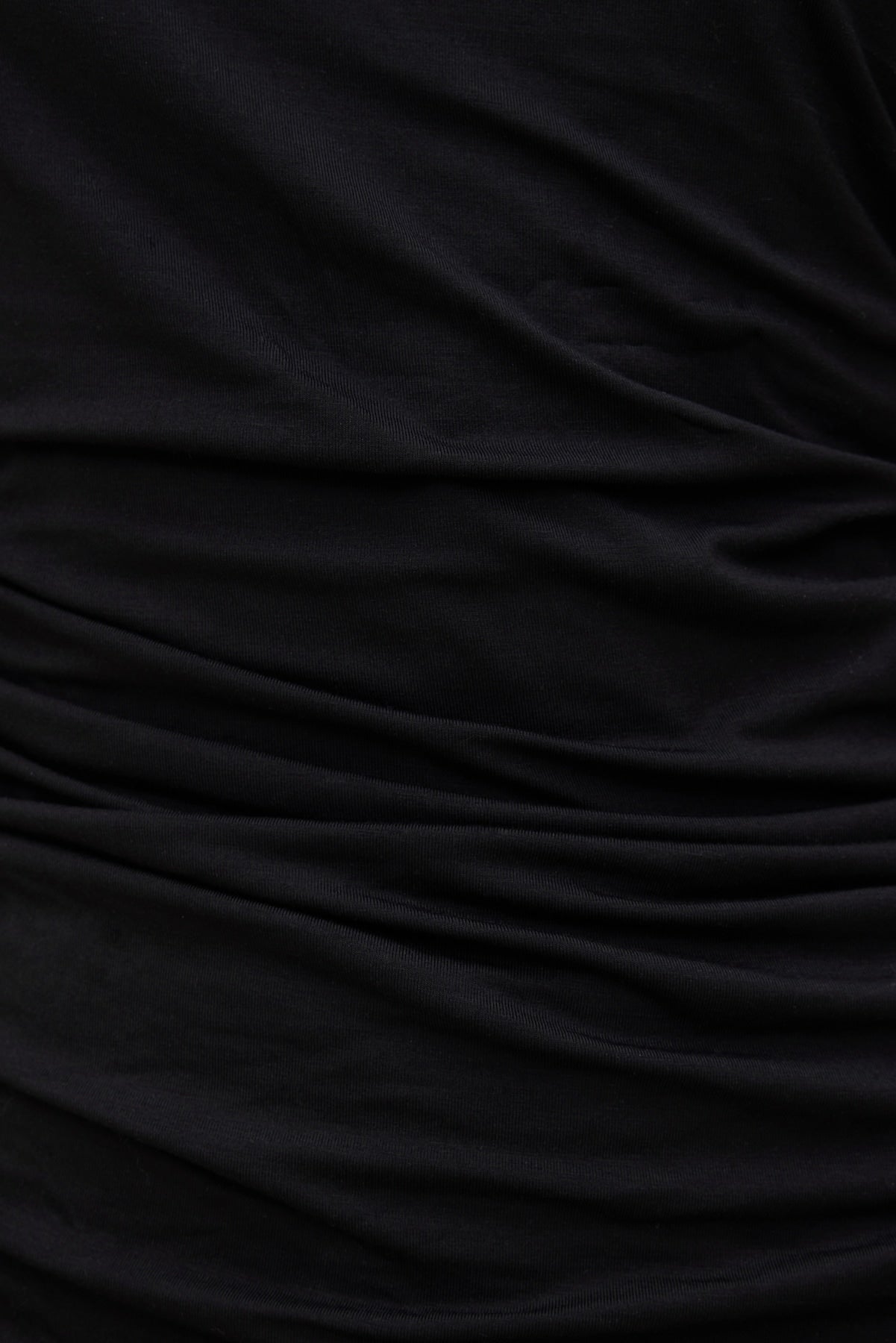 Draped Long Sleeve Top Black - Dynamite