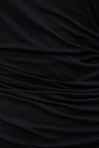 Draped Long Sleeve Top Black - Dynamite