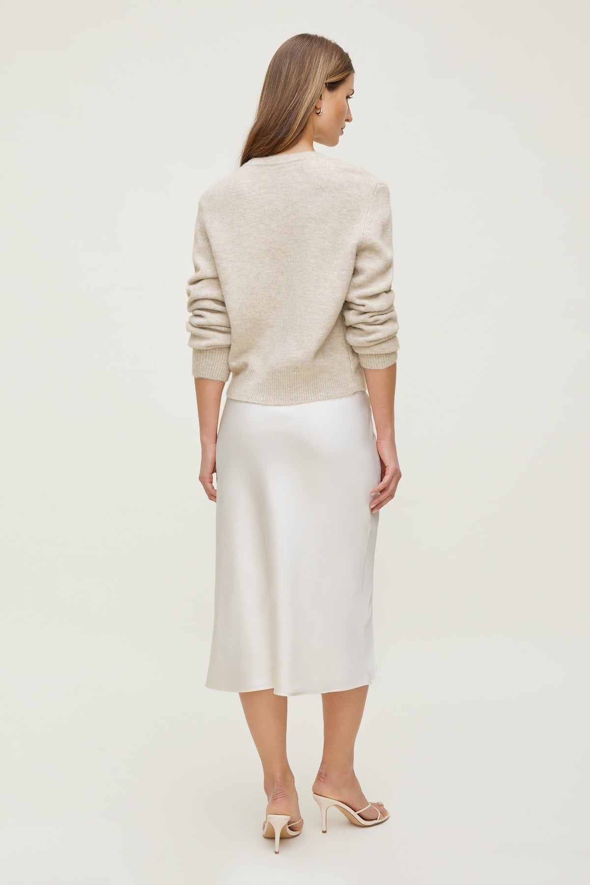 Rebecca Crewneck Cardigan Gray - Dynamite