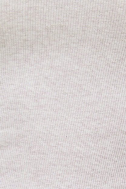 Tedi Ribbed Long Sleeve T Shirt Gray - Dynamite