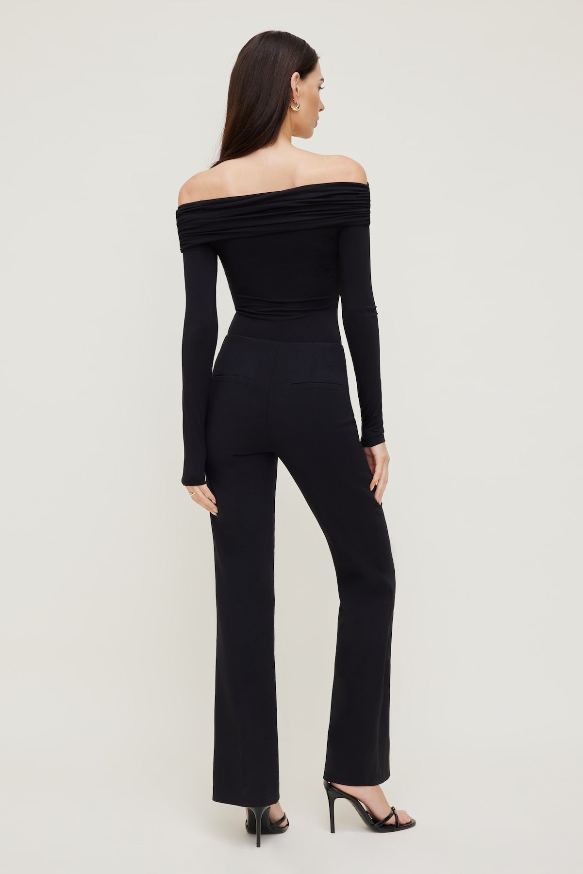 Off Shoulder Long Sleeve Top Black - Dynamite