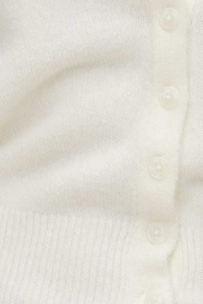 Rebecca Crewneck Cardigan White - Dynamite