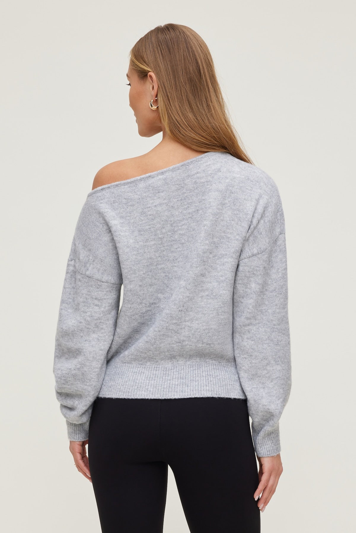 Lola Off Shoulder Sweater Gray - Dynamite