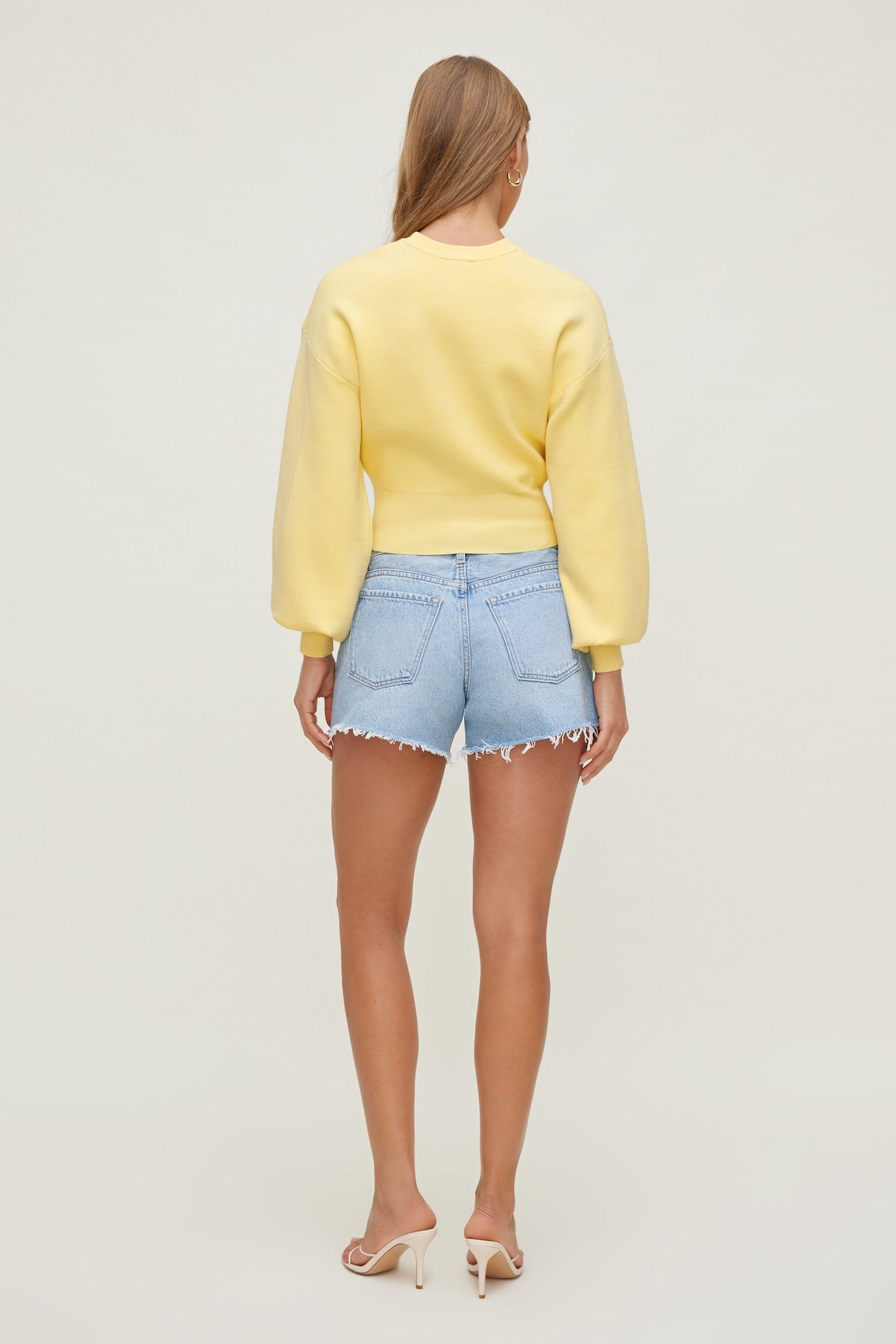 Balloon Sleeve Sweater Yellow - Dynamite