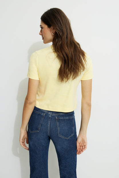 Everyday Cotton T Shirt Yellow - Dynamite