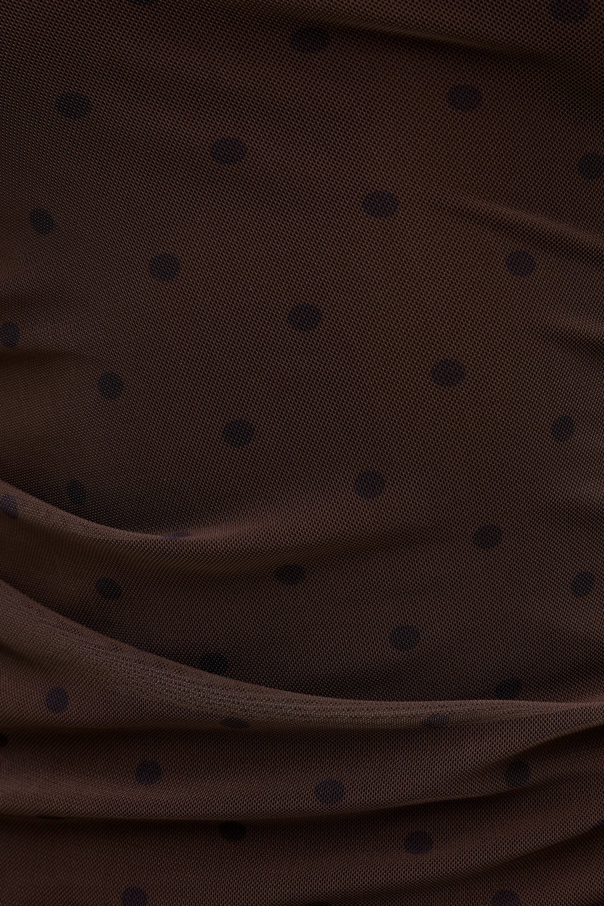 Cleo Printed Mesh Long Sleeve Top Brown - Dynamite