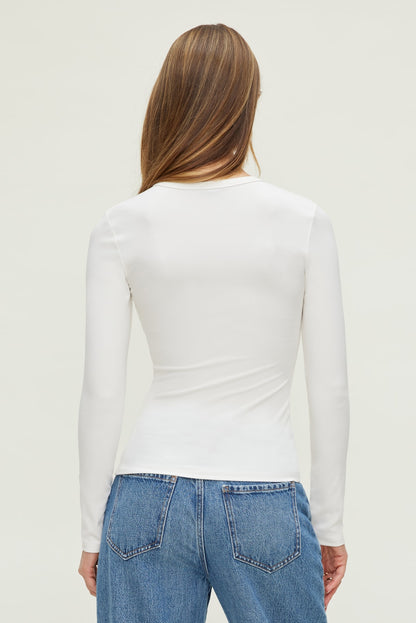 Rumi Long Sleeve T Shirt Beige - Dynamite