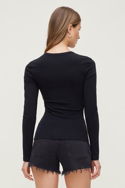 Rumi Long Sleeve T Shirt Black - Dynamite