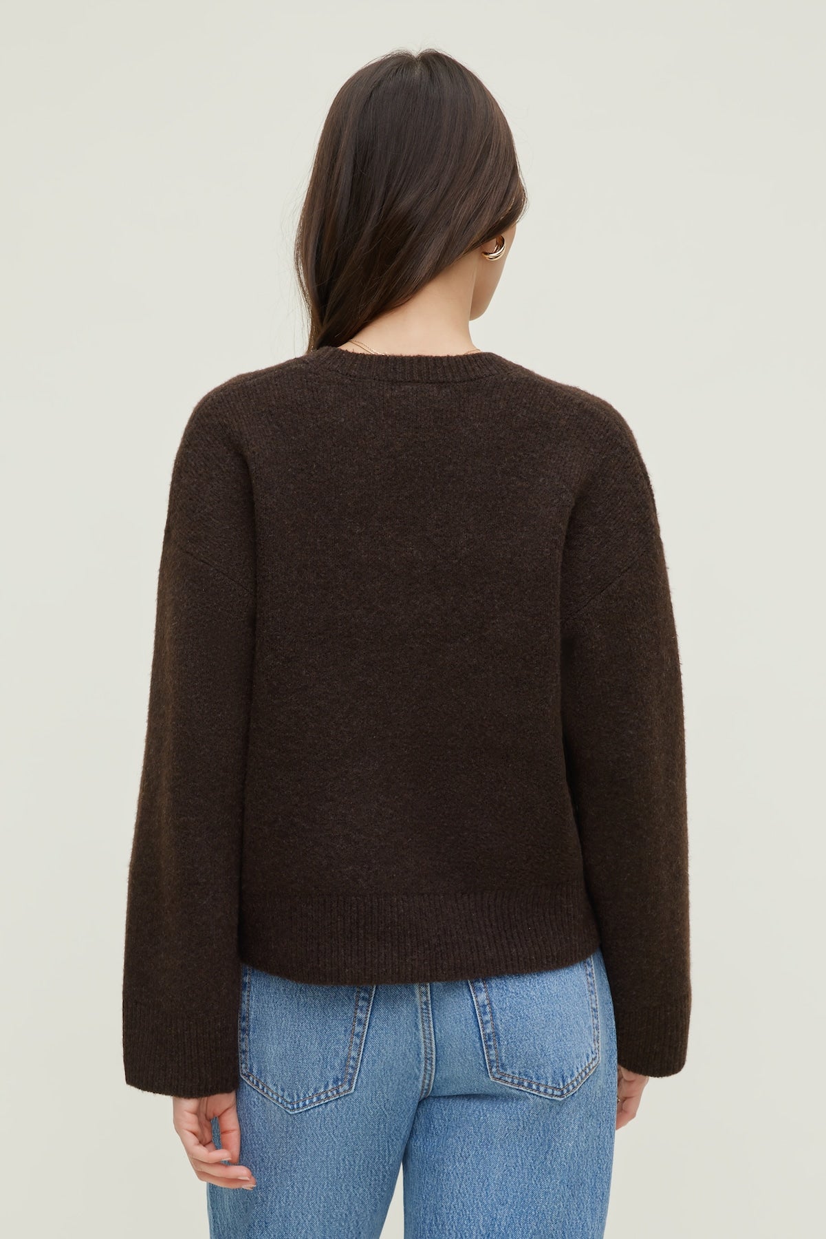 Relaxed V Neck Cardigan Brown - Dynamite
