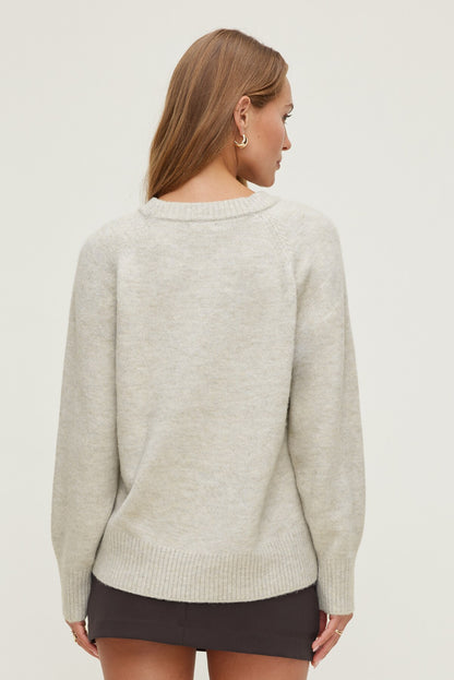 Rory Oversized Sweater Gray - Dynamite