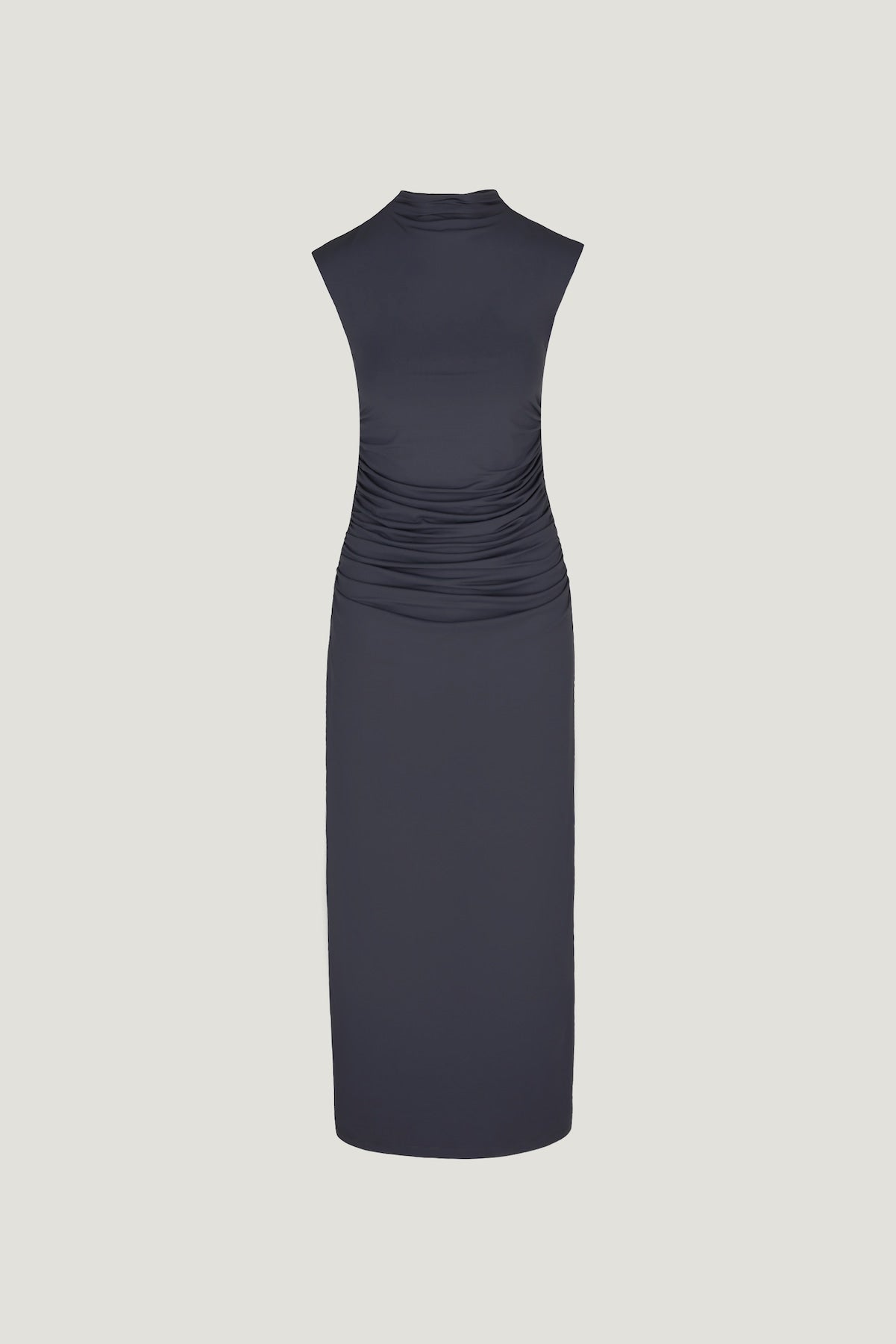 Bria Sculpt Mock Neck Maxi Dress Blue - Dynamite