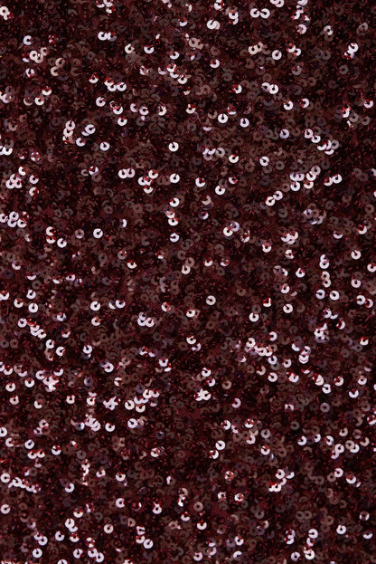 Selina Sequin Mini Dress Burgundy - Dynamite