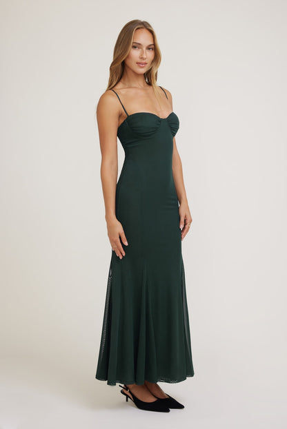 Monet Mesh Maxi Dress Green - Dynamite