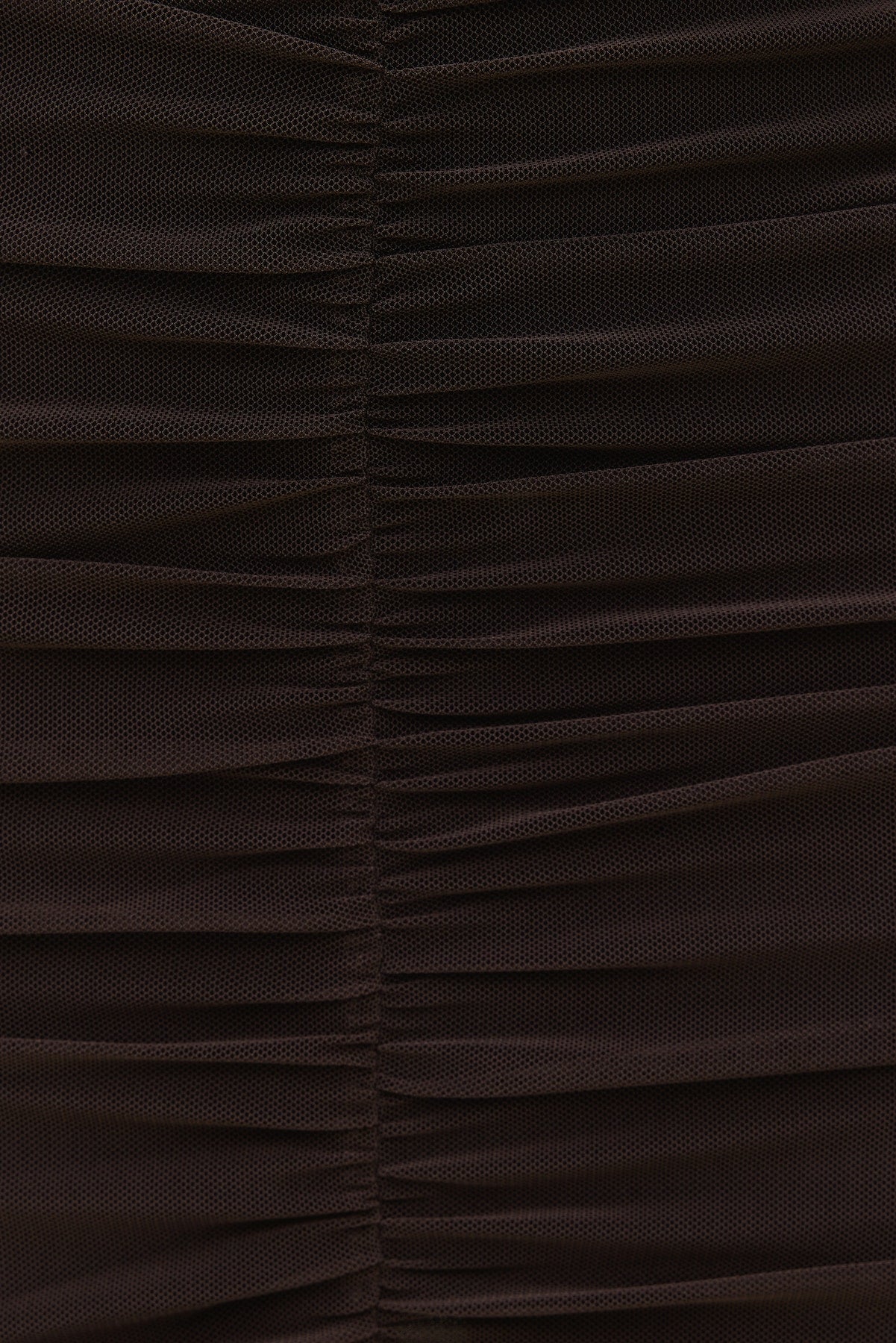 Ruched Mesh Maxi Skirt Brown - Dynamite
