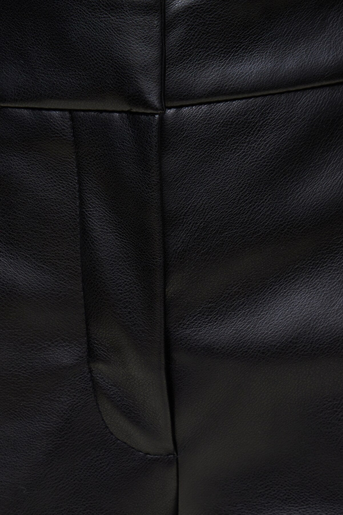 Camelia Straight Leg Faux Leather Pants Black - Dynamite