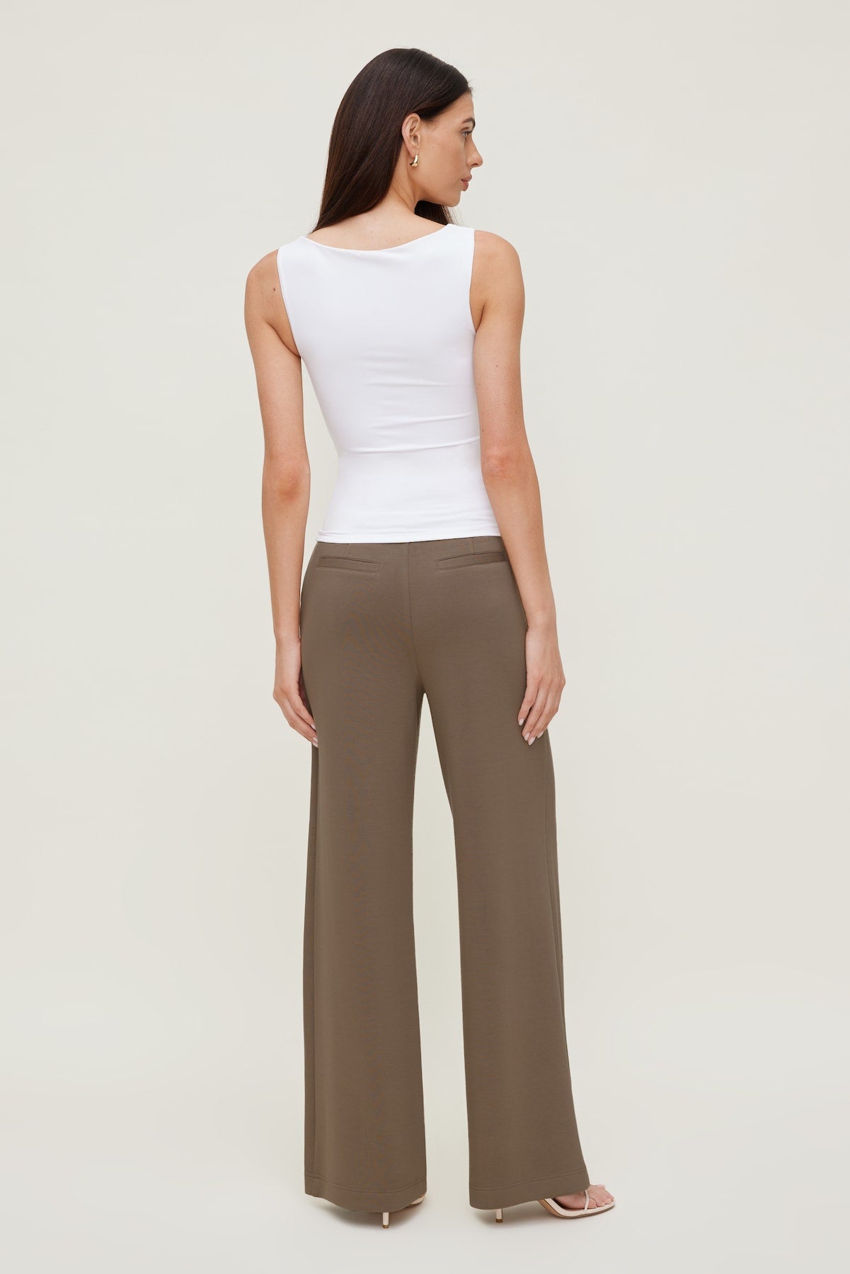 Alex Anywear Wide Leg Pants Brown - Dynamite
