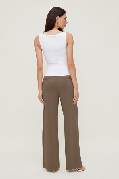 Alex Anywear Wide Leg Pants Brown - Dynamite