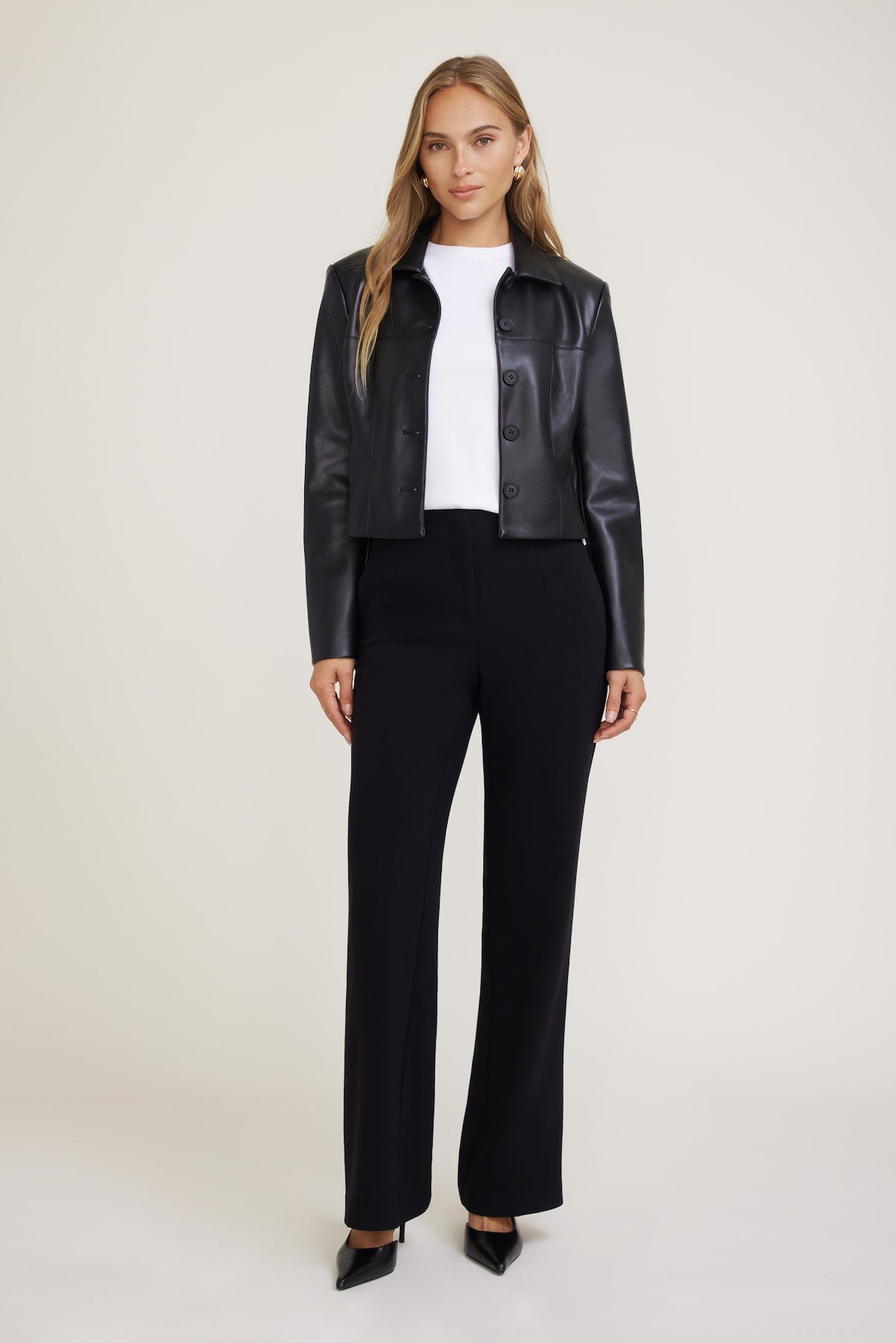 Stevie Slim Bootcut Pants Black - Dynamite