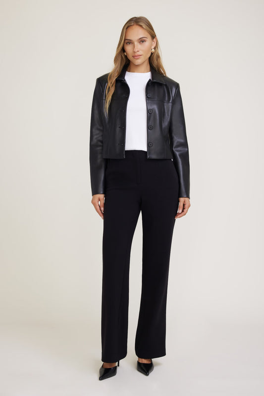 Stevie Slim Bootcut Pants Black - Dynamite