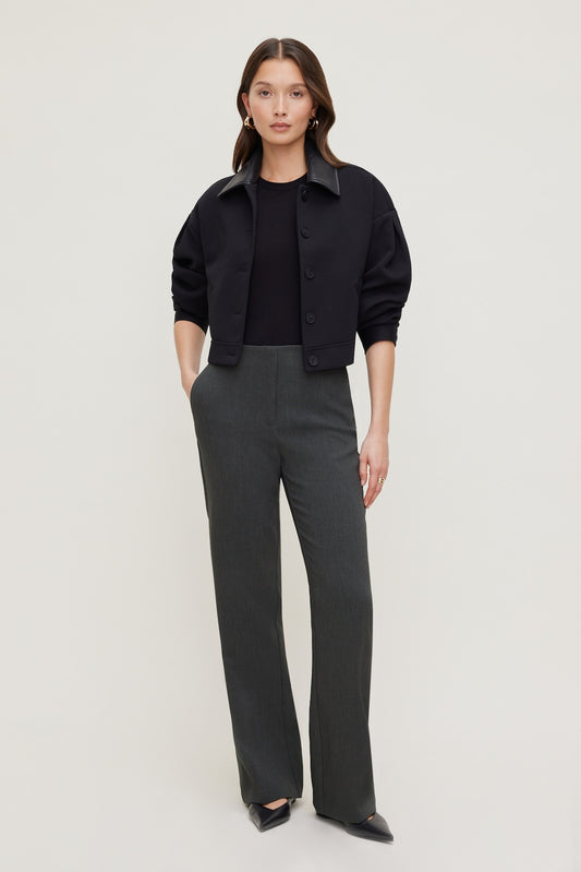 Stevie Slim Bootcut Pants Gray - Dynamite