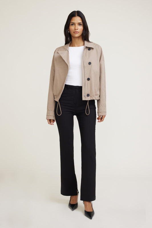 High Rise Slim Leg Pants Black - Dynamite