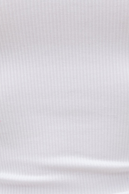 Ellie Ribbed Tank Top White - Dynamite